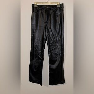 Shein black faux leather pants, Size: Medium/ 6